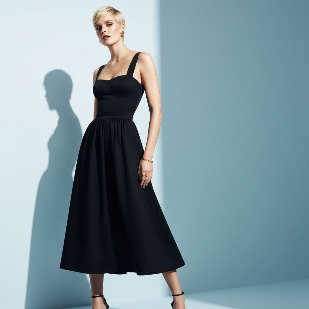 Black Midi Dress — view 1