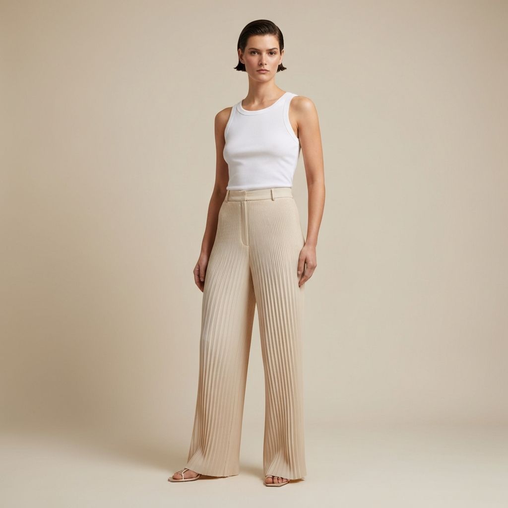 Pleated Wide-Leg Trouser — view 1